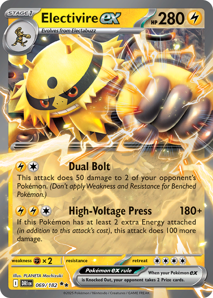 Electivire ex - 069/182 - Holo - DESTINED RIVALS - Pokemon - | AA37-47