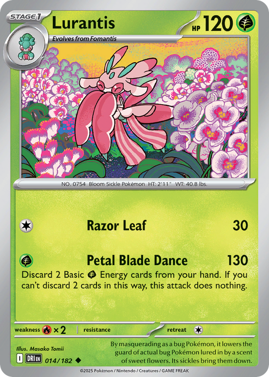 Lurantis - 014/182 - - DESTINED RIVALS - Pokemon - Uncommon | AA12-50