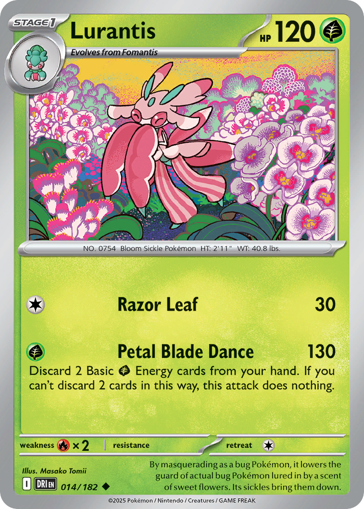 Lurantis - 014/182 - Reverse Holo - DESTINED RIVALS - Pokemon - | AA19-25