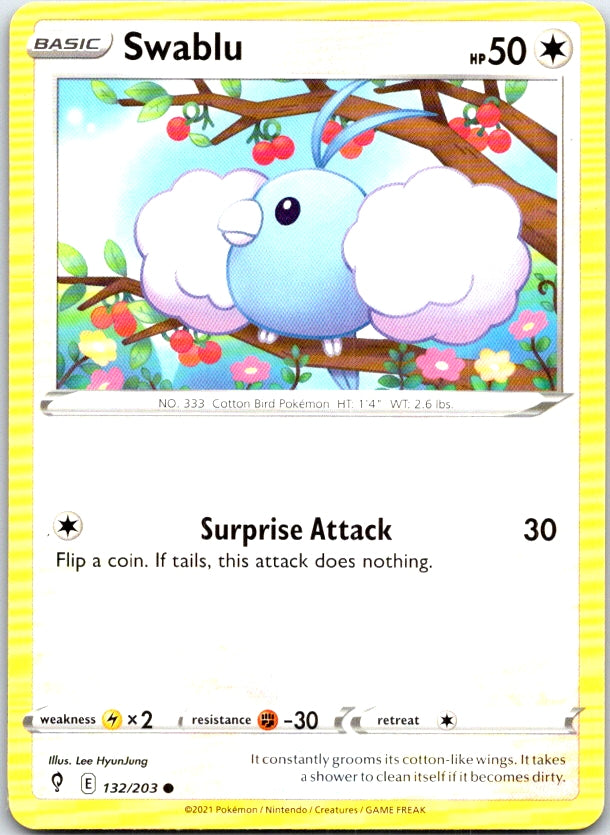 Swablu - 132/203 - - EVOLVING SKIES - Pokemon - Common | AC06-13