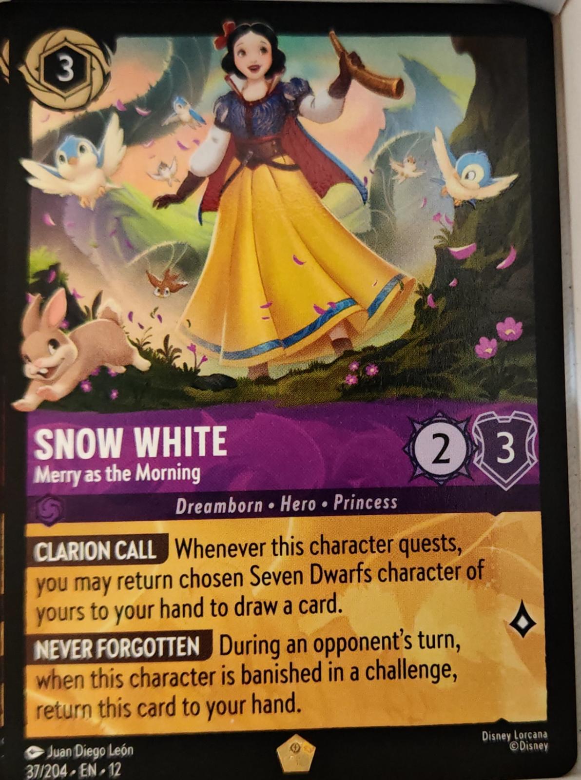 Snow White - Merry as the Morning - 37/204 - - WILDS UNKNOWN - Lorcana - | LAA00-6