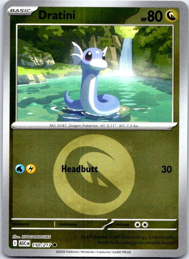 Dratini (Energy Symbol Pattern) - 150/217 - Reverse Holo - ASCENDED HEROES - Pokemon - | AC26-28