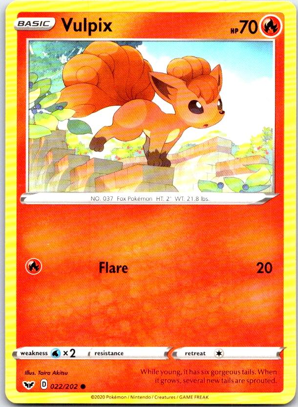 Vulpix - 022/202 - - SWORD & SHIELD - Pokemon - Common | AC03-2