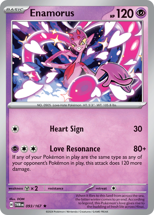 Enamorus - 093/167 - Holo - TWILIGHT MASQUERADE - Pokemon - Rare | AA74-15