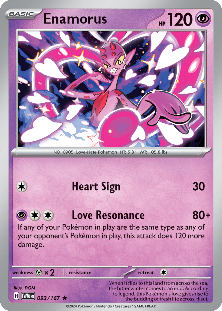 Enamorus - 093/167 - Holo - TWILIGHT MASQUERADE - Pokemon - Rare | AA74-16