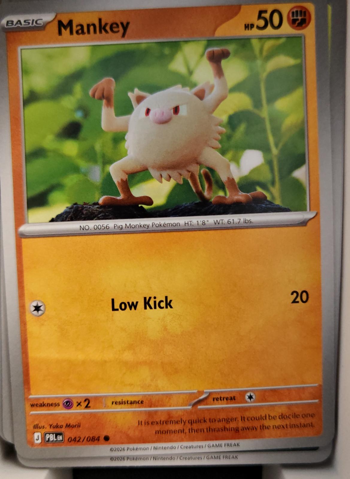 Mankey - 042/084 - - PITCH BLACK - Pokemon - Common | AA17-82