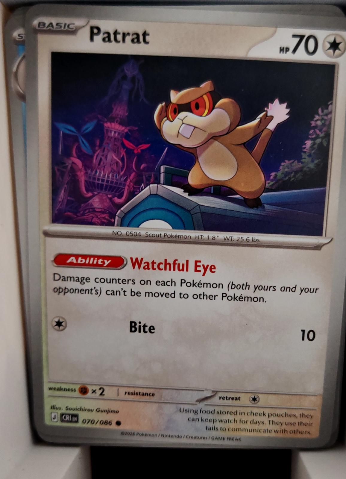 Patrat - 070/086 - - CHAOS RISING - Pokemon - Common | AA42-39