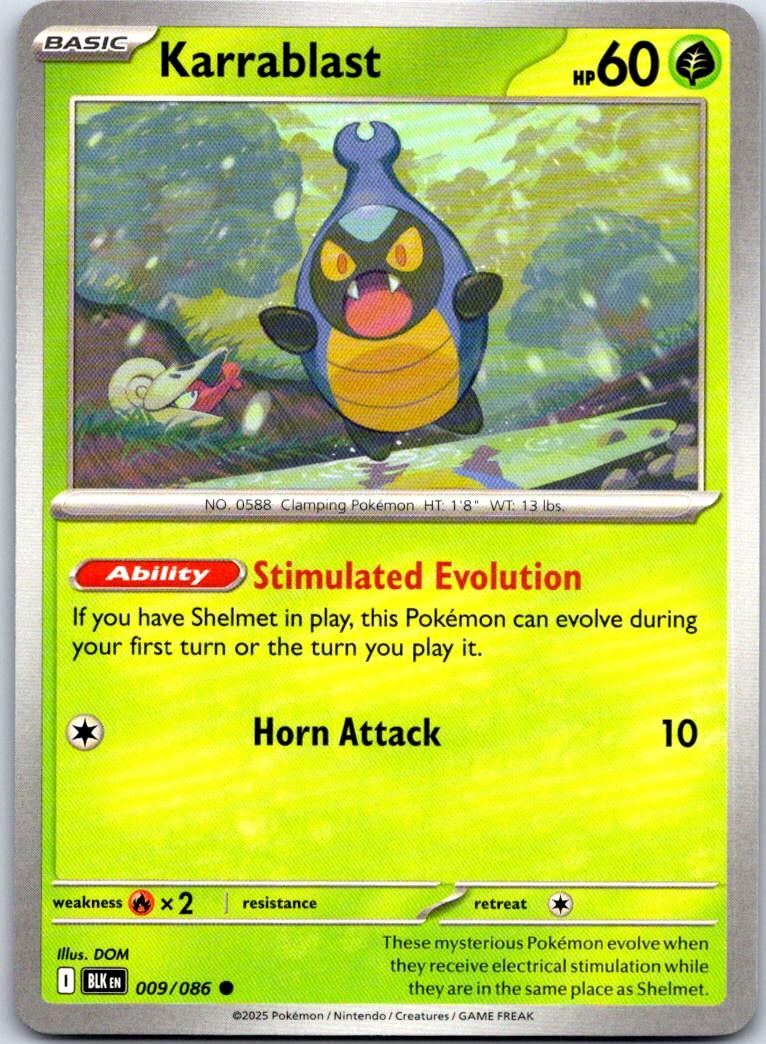Karrablast - 009/086 - - BLACK BOLT - Pokemon - Common | AA106-15