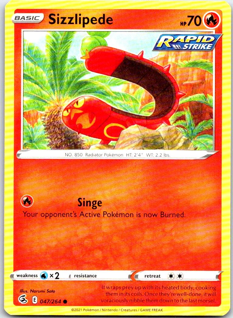 Sizzlipede - 047/264 - - FUSION STRIKE - Pokemon - Common | AB39-30