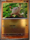 Mankey - 042/084 - Reverse Holo - PITCH BLACK - Pokemon - Common | AA35-29