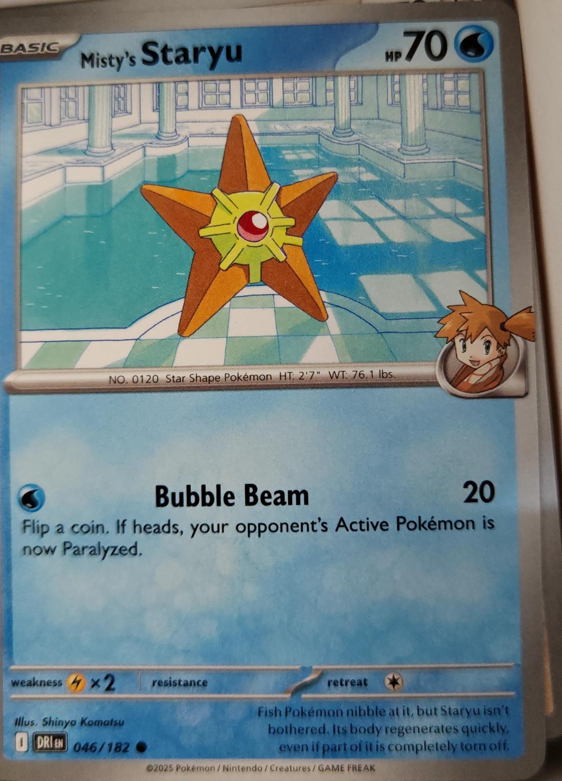 Misty's Staryu - 046/182 - - DESTINED RIVALS - Pokemon - Common | AA10-42