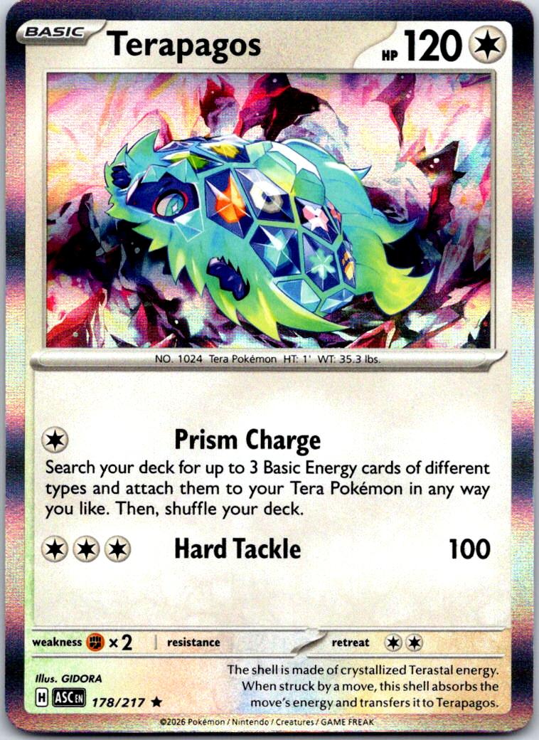 Terapagos - 178/217 - Holo - ASCENDED HEROES - Pokemon - Rare | AA122-44