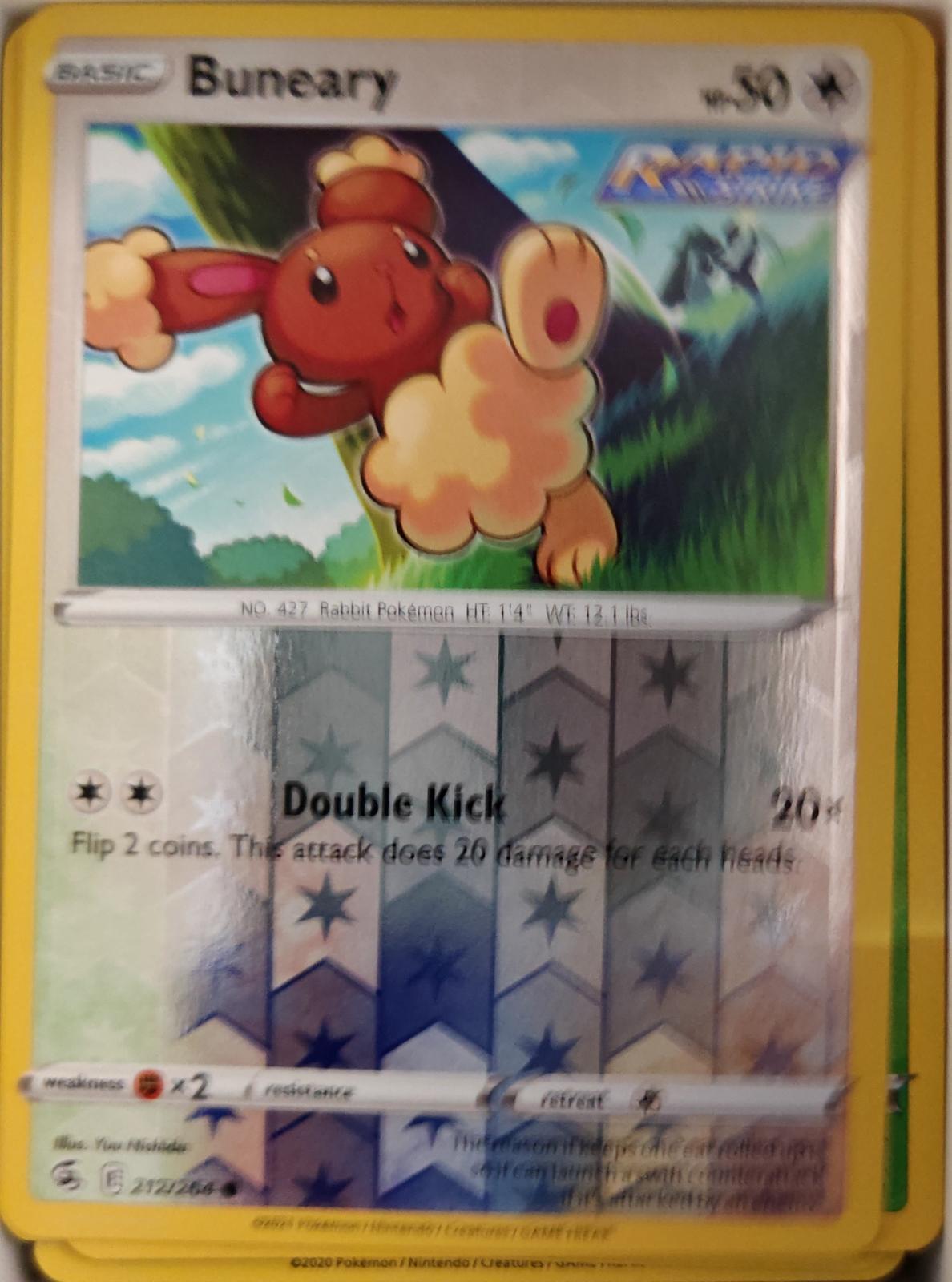 Buneary - 212/264 - Reverse Holo - FUSION STRIKE - Pokemon - Common | AA22-68
