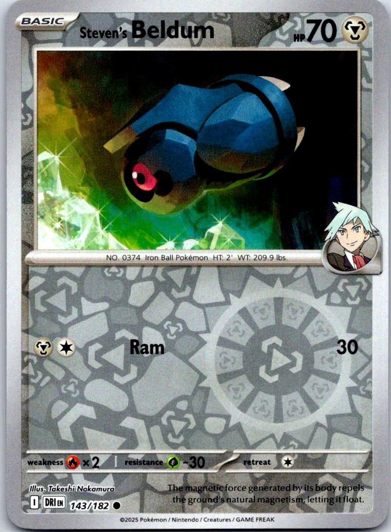 Steven's Beldum - 143/182 - Reverse Holo - DESTINED RIVALS - Pokemon - | AA123-31