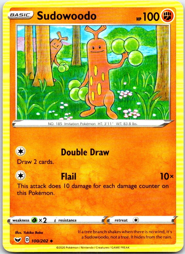 Sudowoodo - 100/202 - - SWORD & SHIELD - Pokemon - Uncommon | AB65-6
