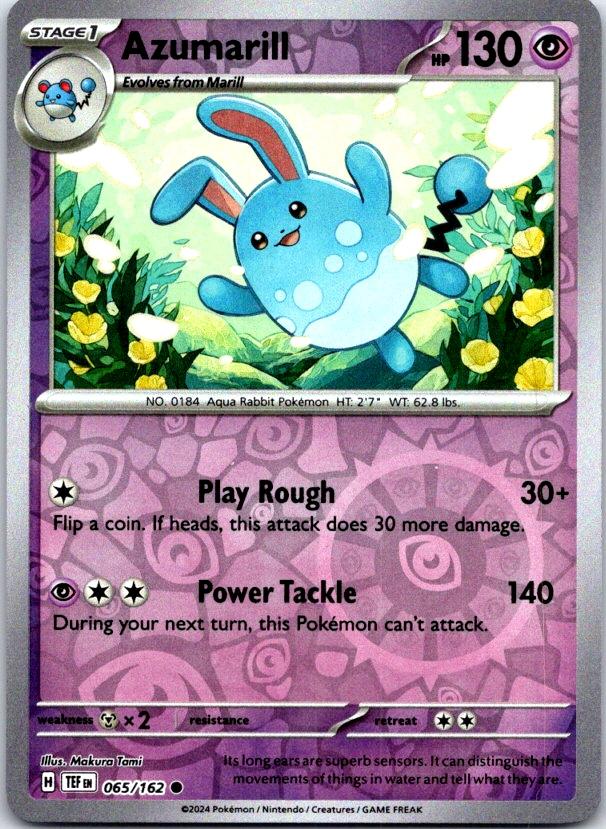 Azumarill - 065/162 - Reverse Holo - TEMPORAL FORCES - Pokemon - | AC15-16