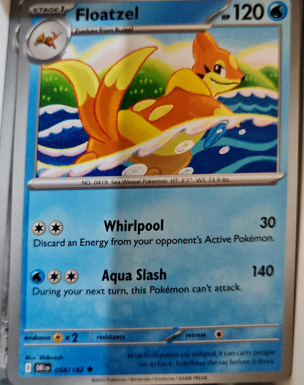 Floatzel - 058/182 - - DESTINED RIVALS - Pokemon - Uncommon | AA07-91