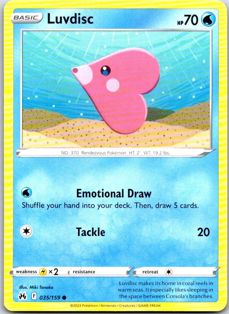 Luvdisc - 035/159 - - CROWN ZENITH - Pokemon - Common | AA101-26
