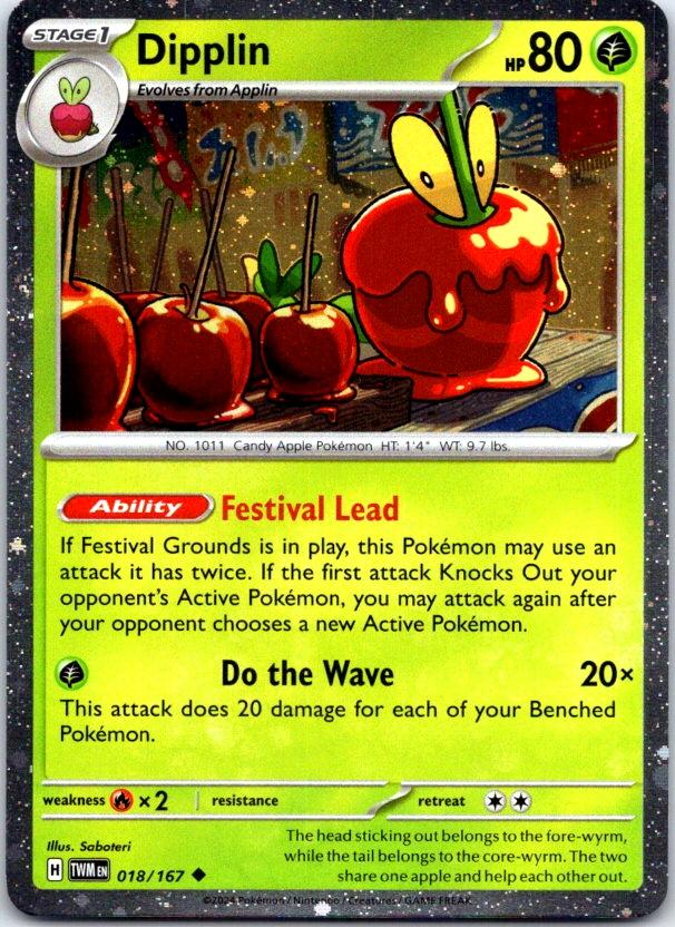 Dipplin - 018/167 - Reverse Holo - TWILIGHT MASQUERADE - Pokemon - | AC29-27
