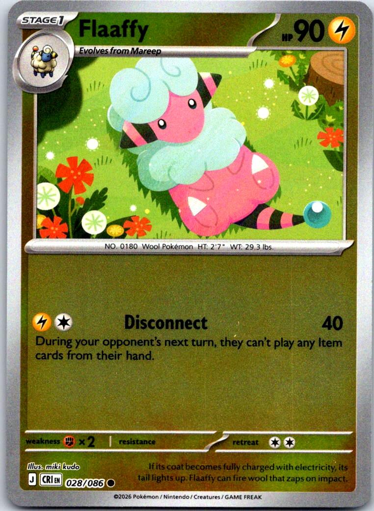 Flaaffy - 028/086 - Reverse Holo - CHAOS RISING - Pokemon - Common | AA131-22