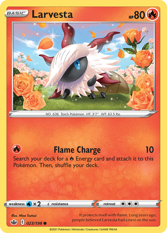 Larvesta - 023/198 - - CHILLING REIGN - Pokemon - Common | AA58-33