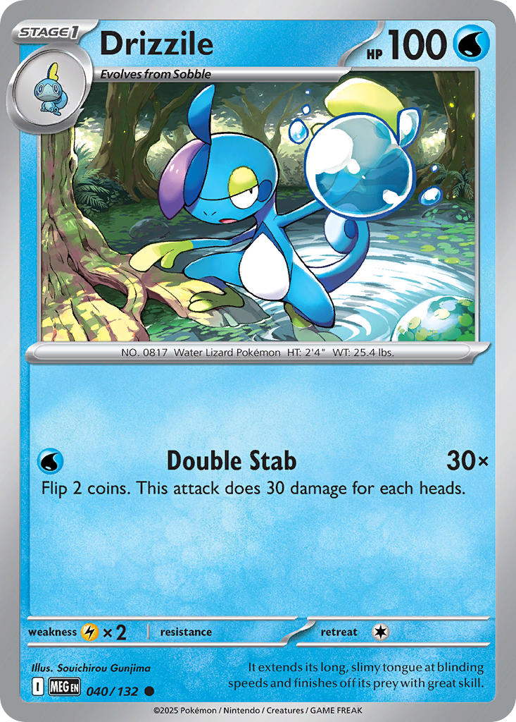 Drizzile - 040/132 - - MEGA EVOLUTION - Pokemon - Common | AA23-71