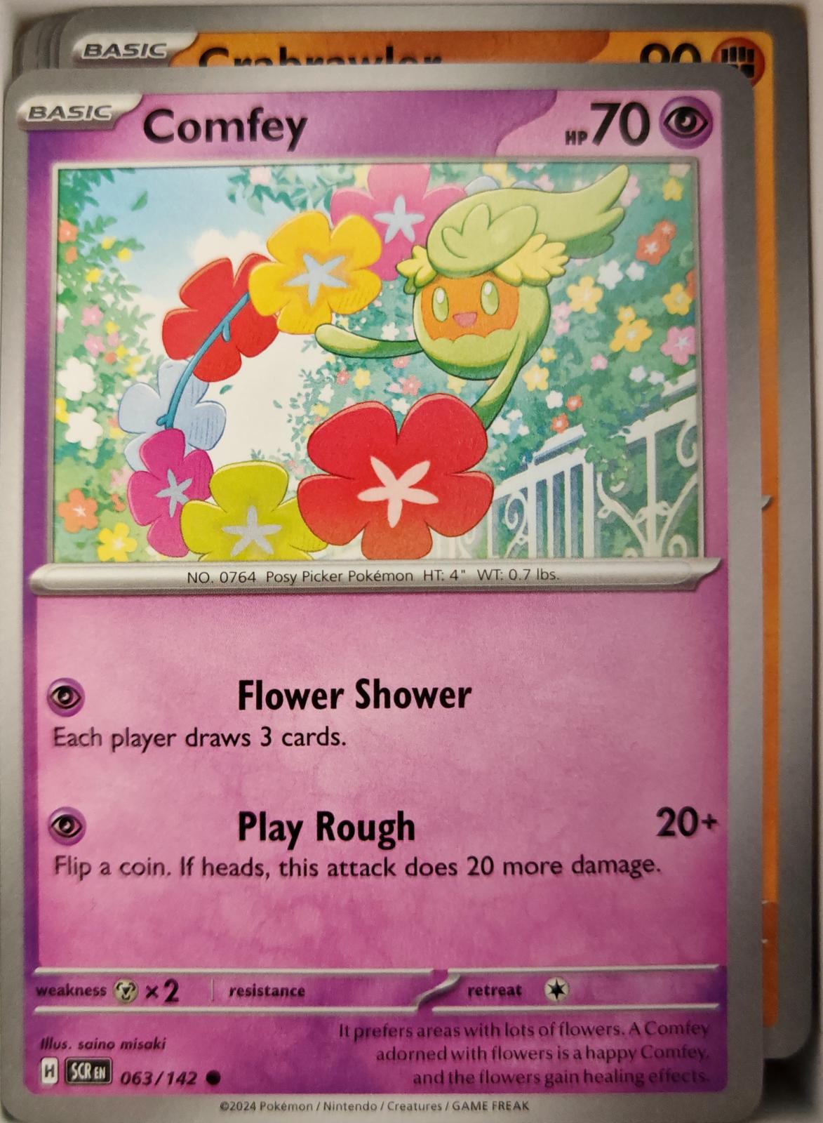 Comfey - 63/142 - - STELLAR CROWN - Pokemon - Common | AA05-84