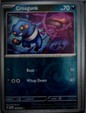 Croagunk - 130/198 - Reverse Holo - SCARLET & VIOLET - Pokemon - | AA49-57