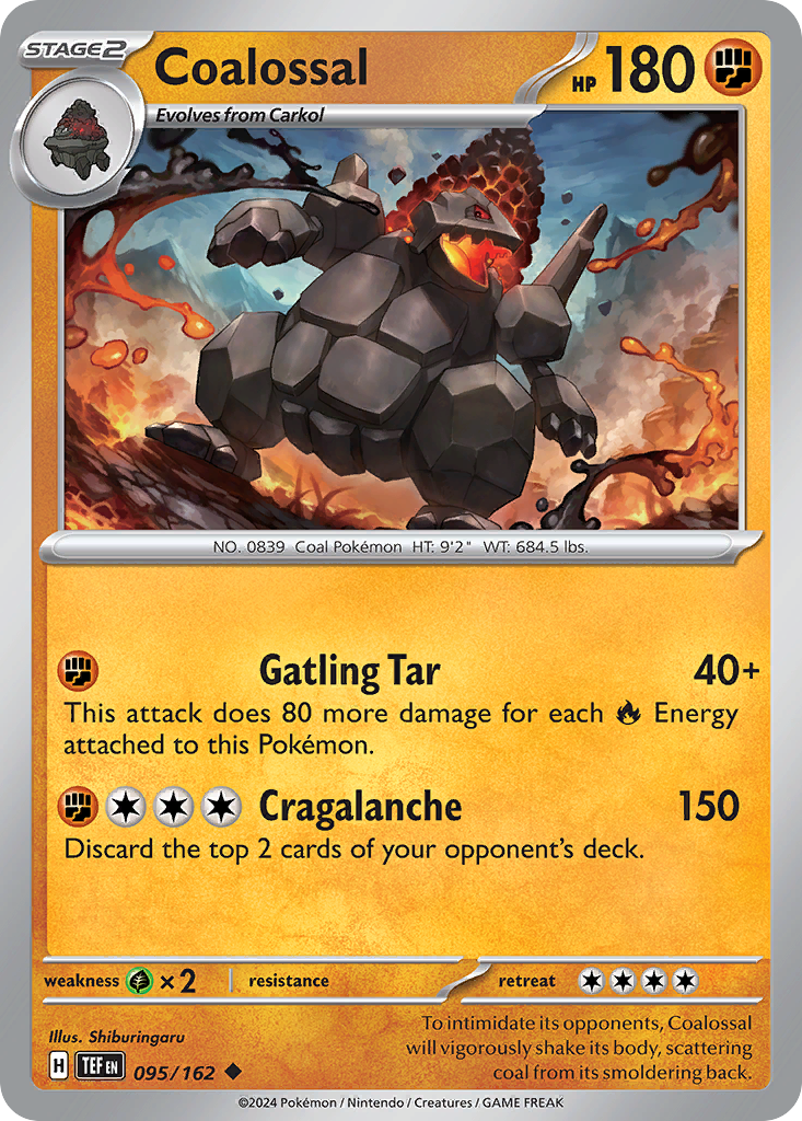 Coalossal - 095/162 - - TEMPORAL FORCES - Pokemon - Uncommon | AA21-95