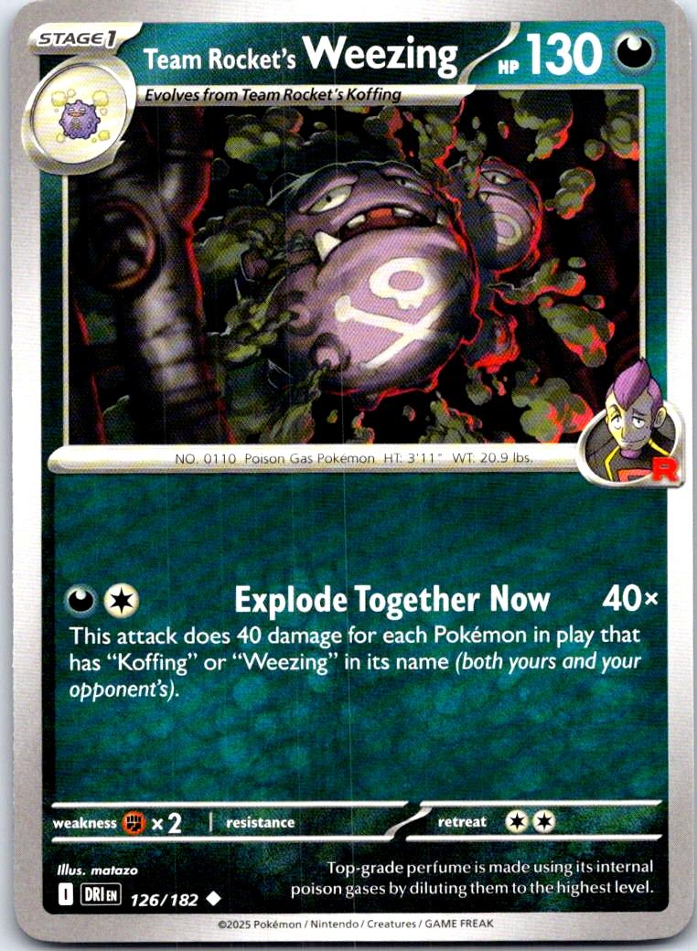 Team Rocket's Weezing - 126/182 - - DESTINED RIVALS - Pokemon - | AB71-48