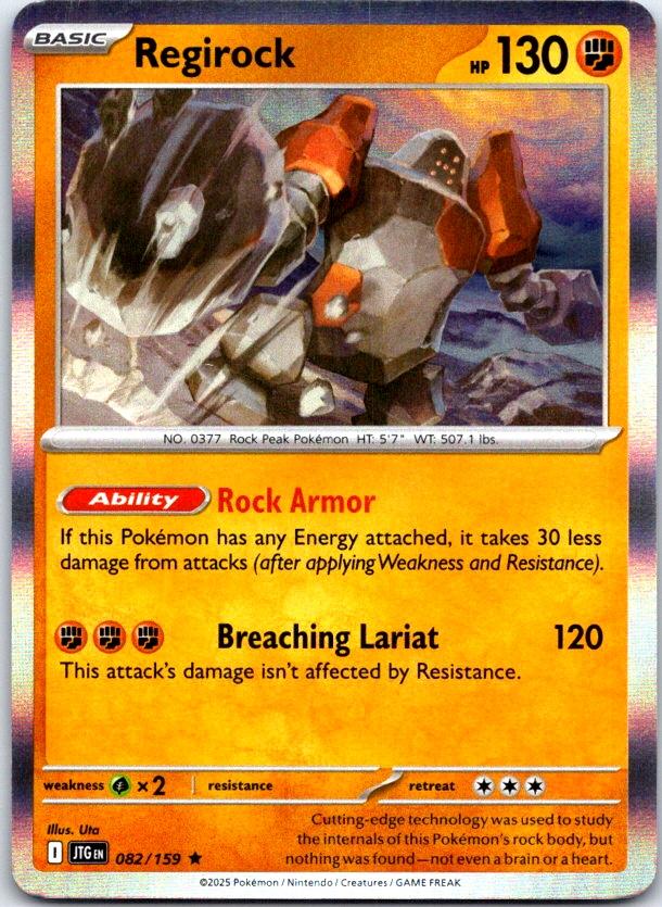Regirock - 082/159 - Holo - JOURNEY TOGETHER - Pokemon - Rare | AC29-23