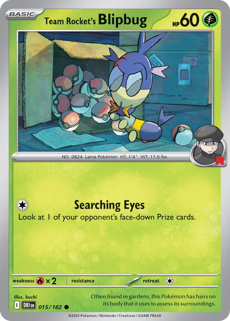 Team Rocket's Blipbug - 015/182 - - DESTINED RIVALS - Pokemon - Common | AA12-75