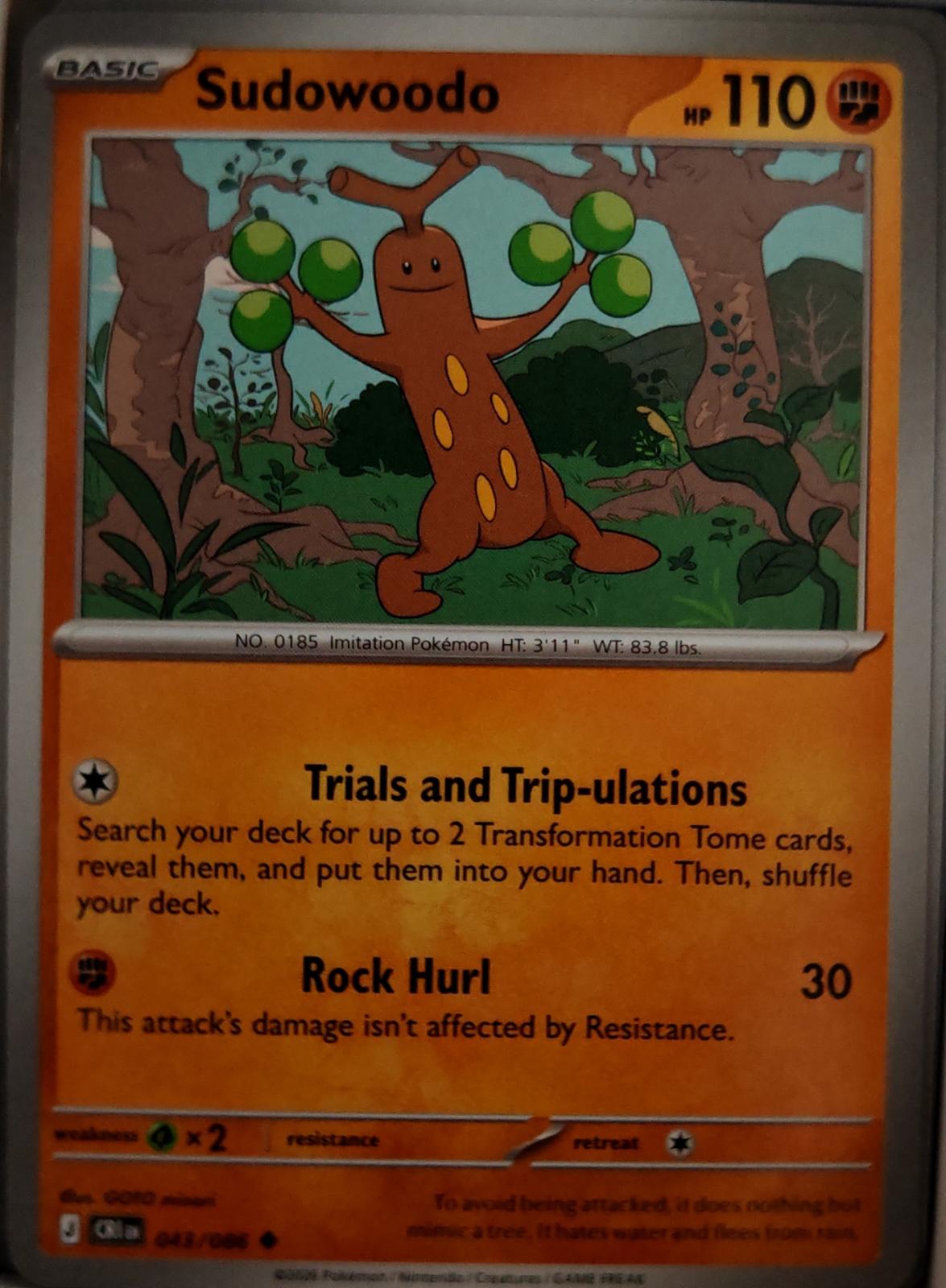Sudowoodo - 043/086 - - CHAOS RISING - Pokemon - Uncommon | AA43-27