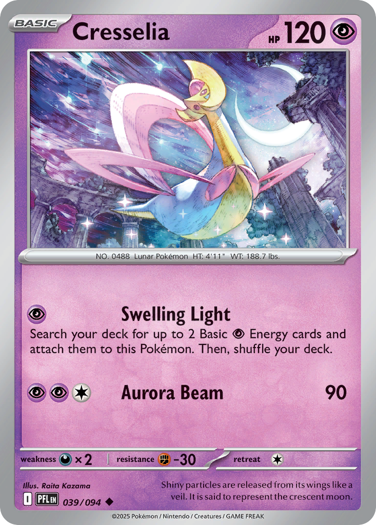 Cresselia - 039/094 - - PHANTASMAL FLAMES - Pokemon - Uncommon | AA07-13