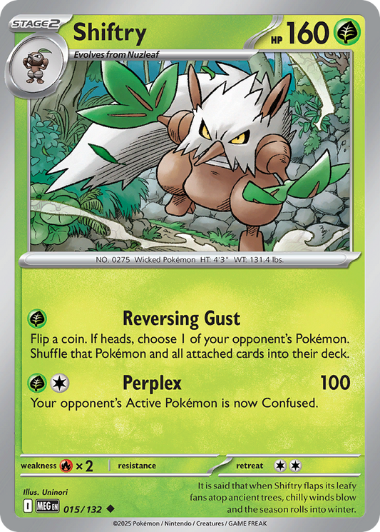 Shiftry - 015/132 - - MEGA EVOLUTION - Pokemon - Uncommon | AA55-46