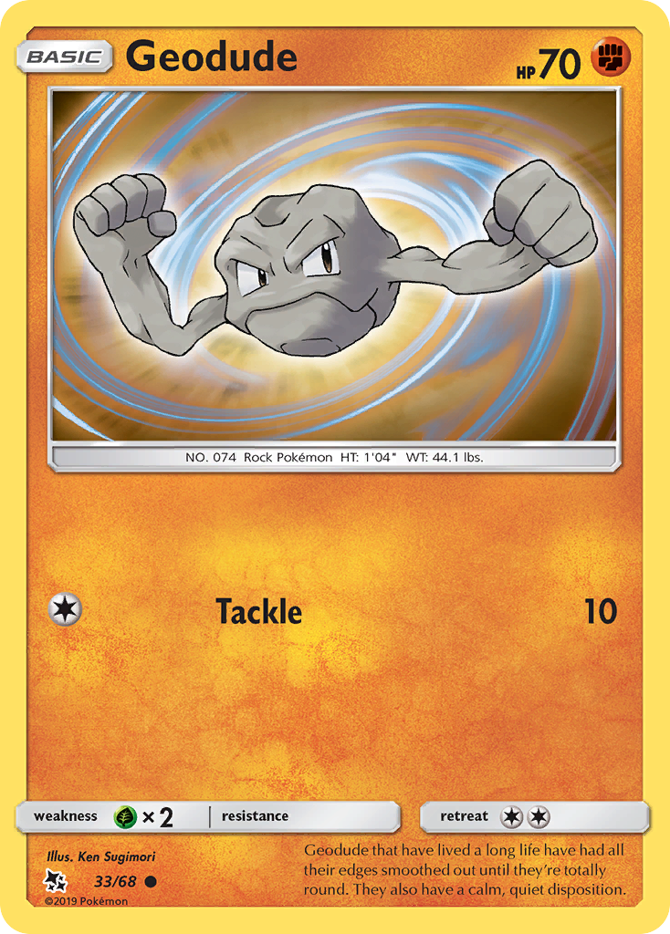 Geodude - 33/68 - - HIDDEN FATES - Pokemon - Common | AA68-11