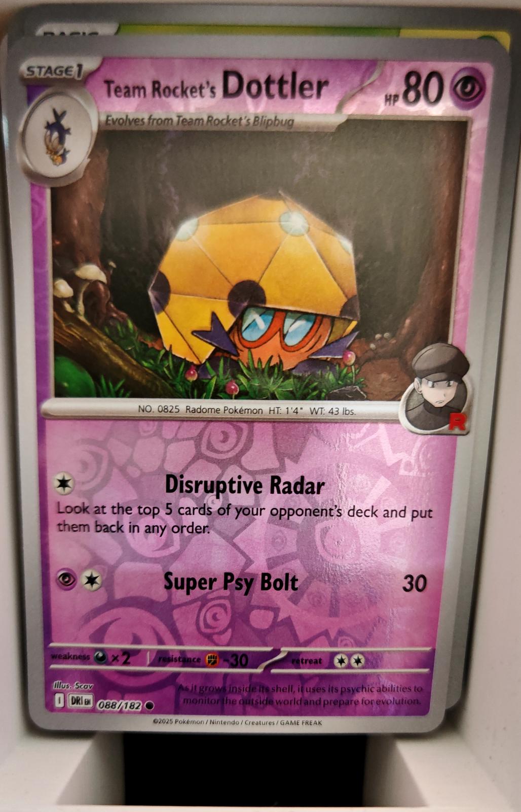 Team Rocket's Dottler - 088/182 - Reverse Holo - DESTINED RIVALS - Pokemon - | AA06-79