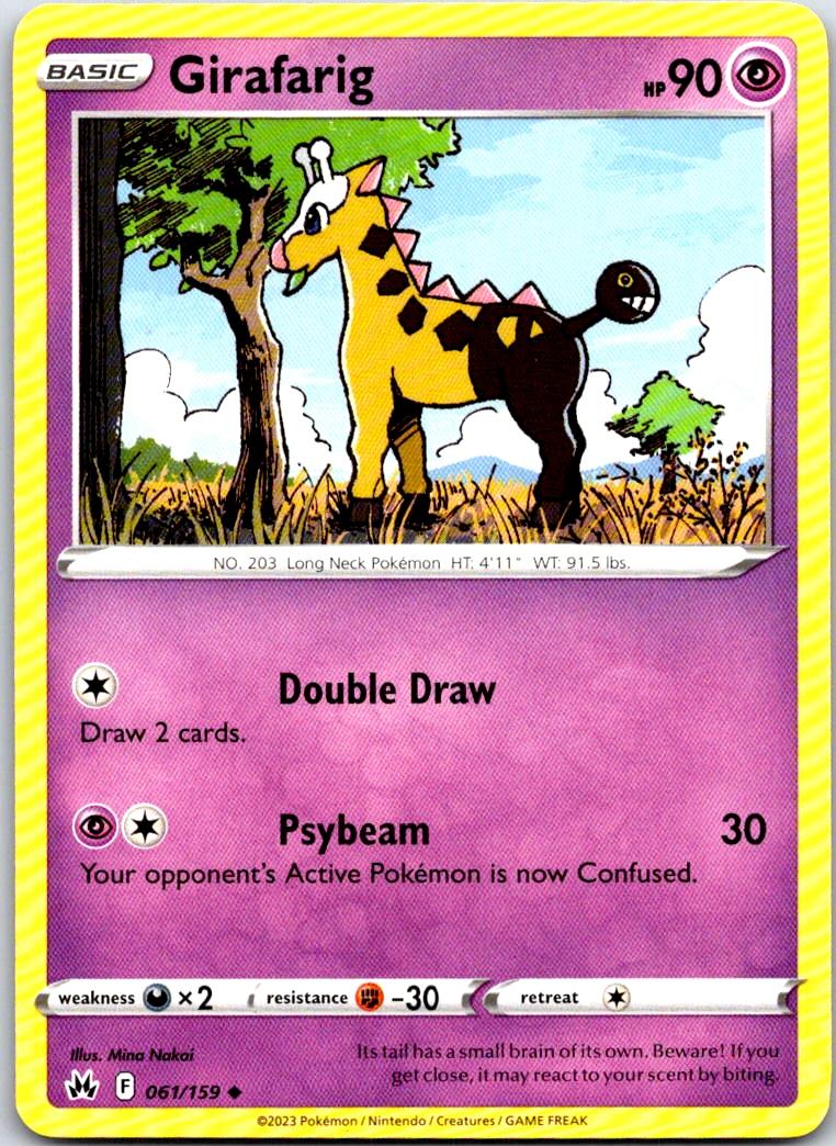Girafarig - 061/159 - - CROWN ZENITH - Pokemon - Uncommon | AA102-1