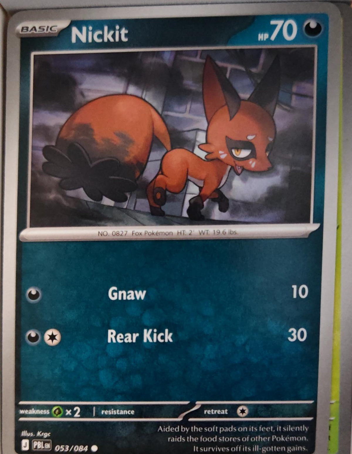 Nickit - 053/084 - - PITCH BLACK - Pokemon - Common | AA32-18