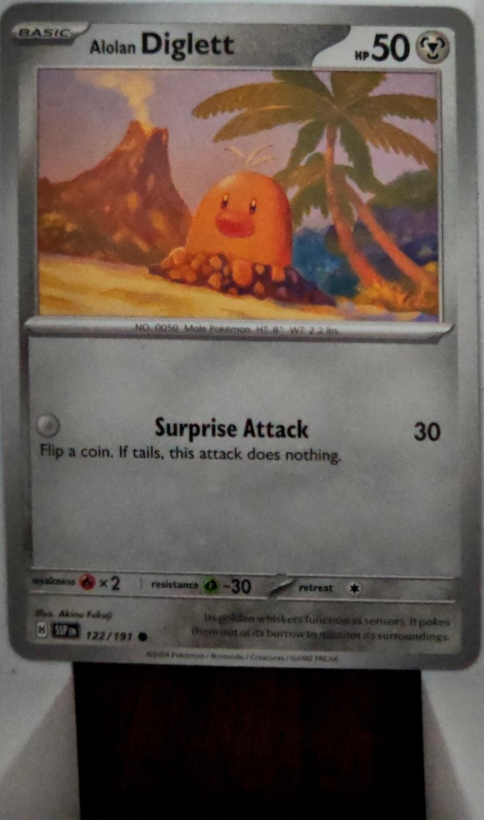 Alolan Diglett - 122/191 - - SURGING SPARKS - Pokemon - Common | AA48-1
