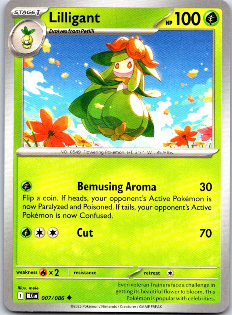 Lilligant - 007/086 - - BLACK BOLT - Pokemon - Uncommon | AA108-44
