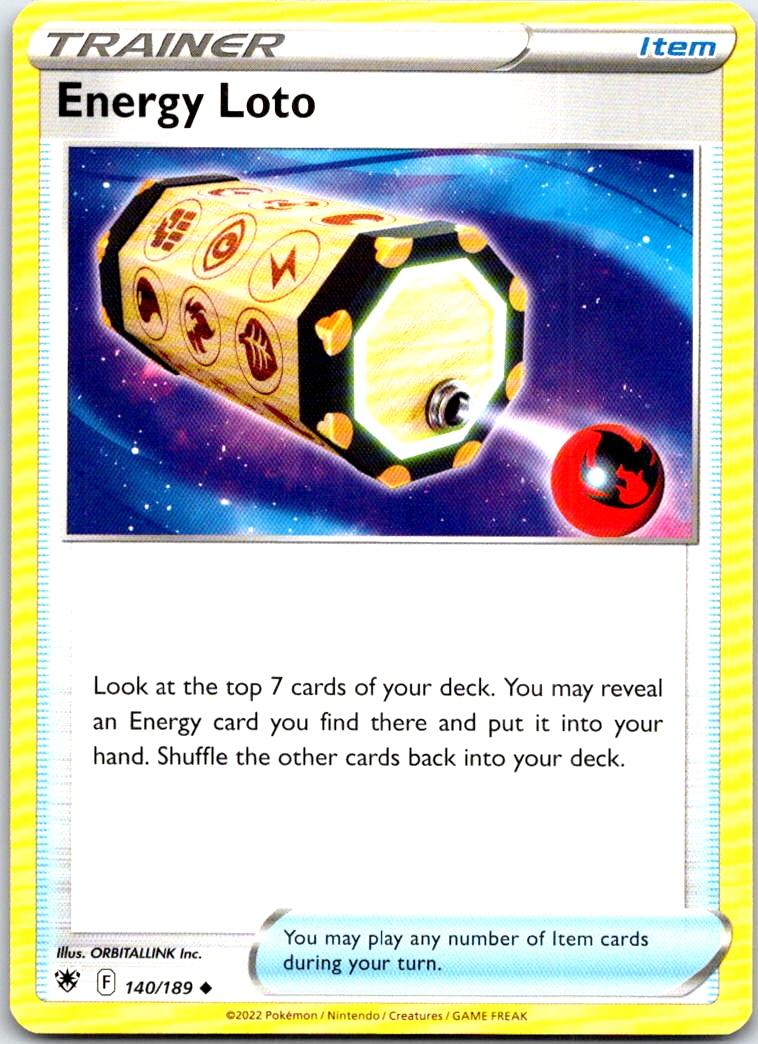 Energy Loto - 140/189 - - ASTRAL RADIANCE - Pokemon - Uncommon | AB30-37