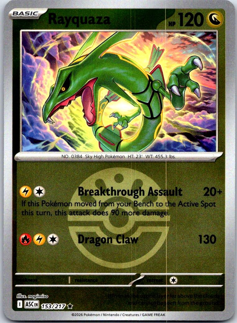 Rayquaza (Friend Ball) - 153/217 - Reverse Holo - ASCENDED HEROES - Pokemon - | AB03-41