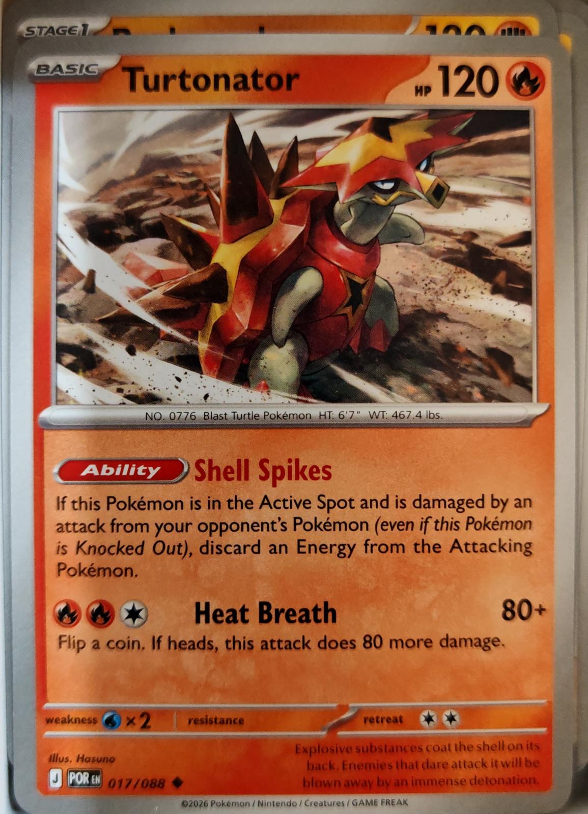 Turtonator - 017/088 - - PERFECT ORDER - Pokemon - Uncommon | AA07-29