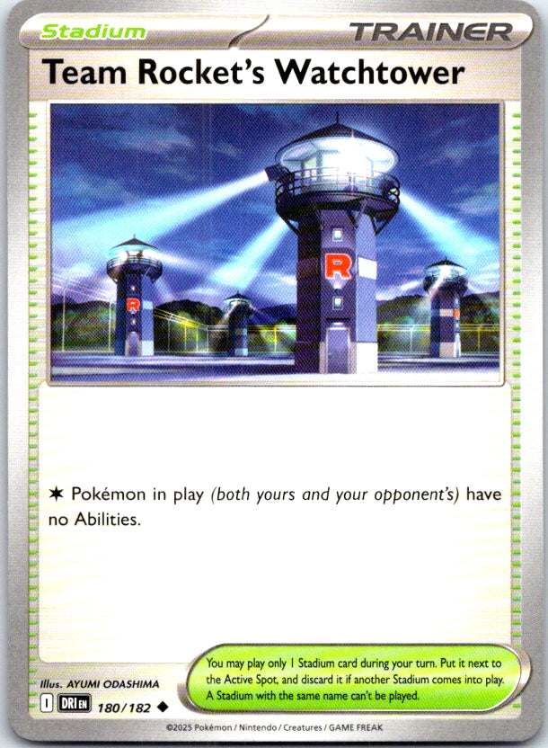 Team Rocket's Watchtower - 180/182 - - DESTINED RIVALS - Pokemon - | AC24-20