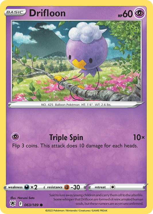 Drifloon - 063/189 - - ASTRAL RADIANCE - Pokemon - Common | AA89-9