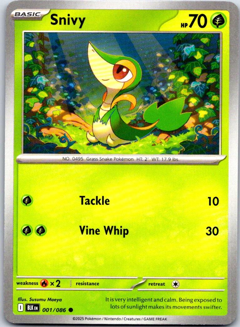 Snivy - 001/086 - - BLACK BOLT - Pokemon - Common | AA106-29