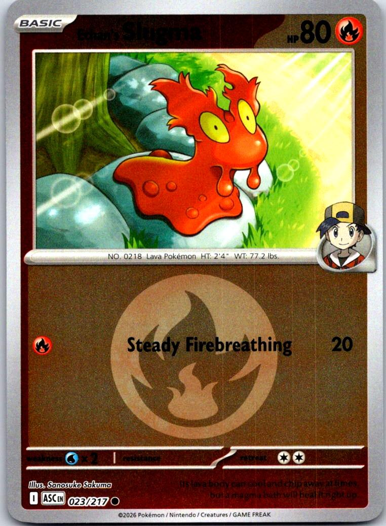 Ethan's Slugma (Energy Symbol Pattern) - 023/217 - Reverse Holo - ASCENDED HEROES - Pokemon - | AB04-34