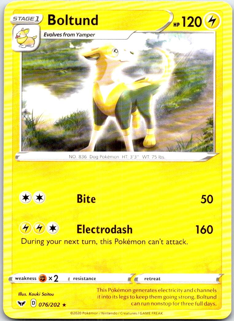 Boltund - 076/202 - - SWORD & SHIELD - Pokemon - Rare | AB67-29