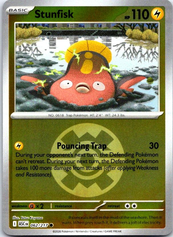 Stunfisk (Quick Ball) - 062/217 - Reverse Holo - ASCENDED HEROES - Pokemon - | AC26-29